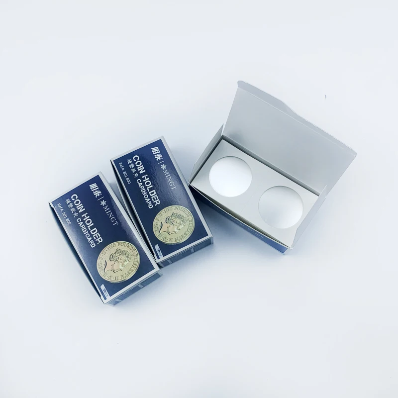 Square Cardboard Coin Holders Coin Supplies Album Collection Lighthouse Stamp Holders Cover Case Storage 50PCS coins collection album,coin collection album,money collection album,coin stamp holders