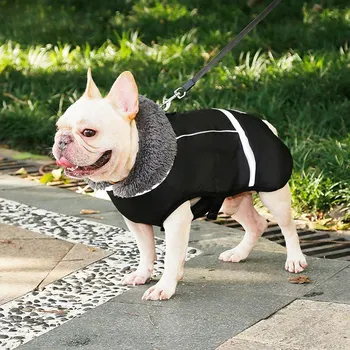 

Pet Dog Coat Outdoor Jacket Costume Coats Warm Puppy Dog Outdoor Walking Leash Buckle Ring Pet Winter Warm Dog Jacket