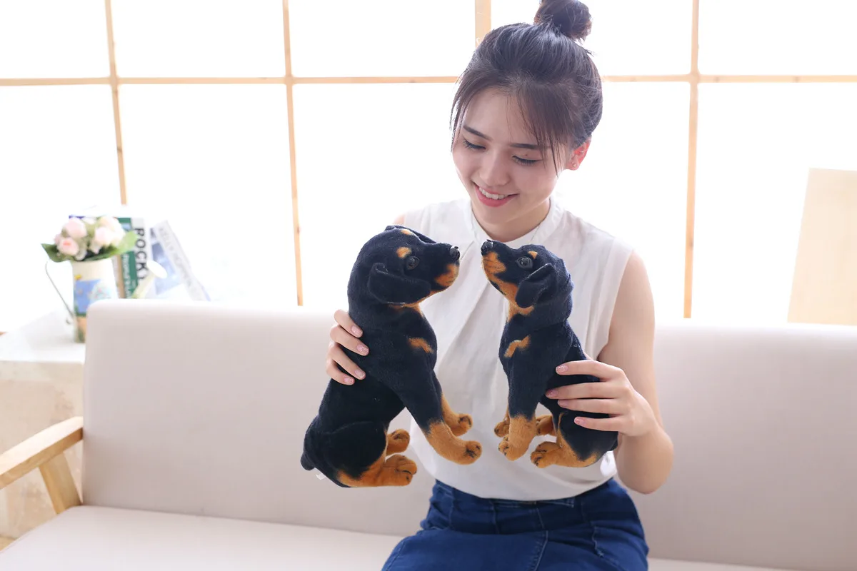 Вт, 30 Вт, 40 см Моделирование щенок плюшевая игрушка творческий реалистичный животный сидя собака хаски куклы мягкие игрушки для детей