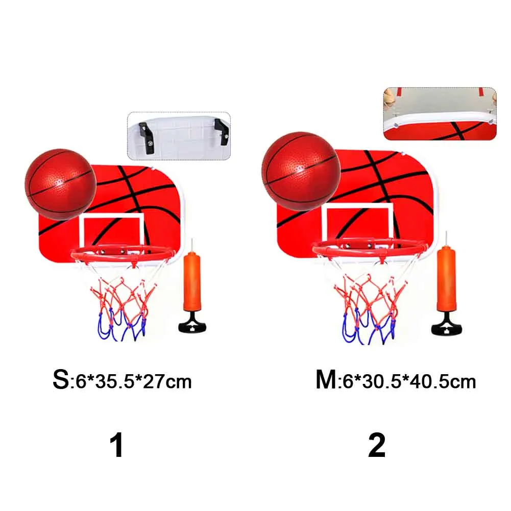 Детские баскетбольные кольца с мячом, набор мини подборов, настенные подвесные игрушки, обучающие, для помещений, пробойник, небьющаяся задняя панель, практика