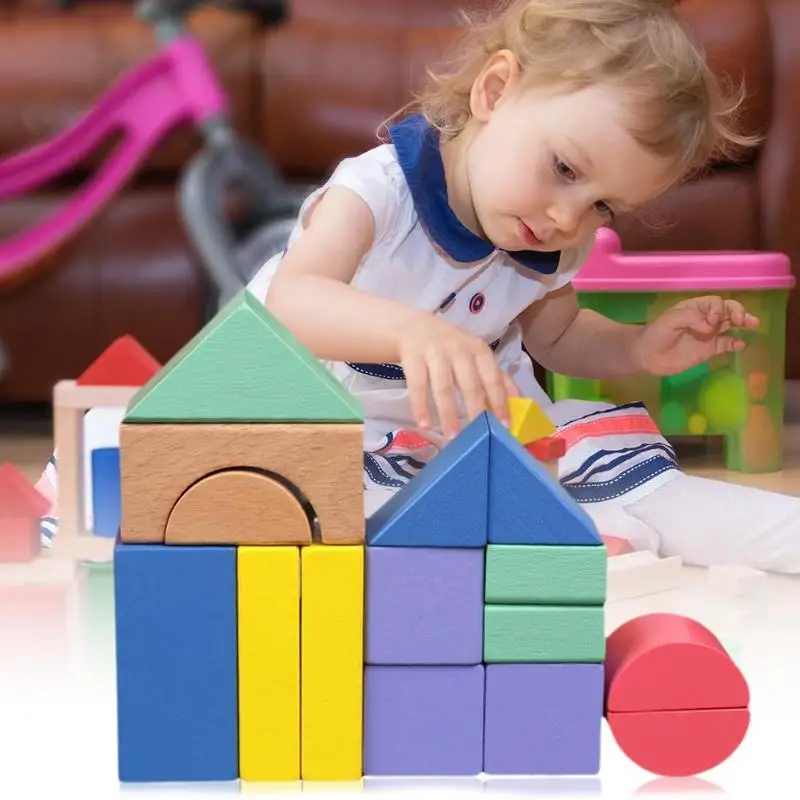 Baby Intelligence Enlightenment Toy Exquisite Workmanship Smooth Without Burrs Shape Cognition Creative Assembly Wood Toys