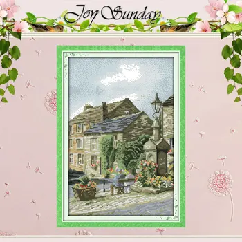 

Leisure Steet Patterns Counted Cross Stitch DIY 11CT 14CT Cross Stitch Set Wholesale Cross-stitch Kits Embroidery Needlework
