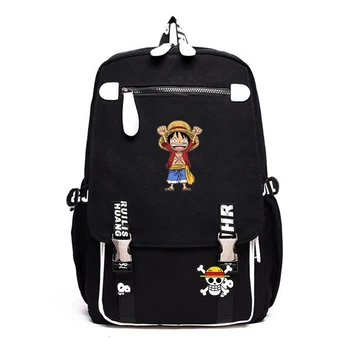 

Black ONE PIECE Backpack Anime Laptop Large Backpack Men Hat boy Back To School Bags for Teenage Girls Sac A Dos Bookbag