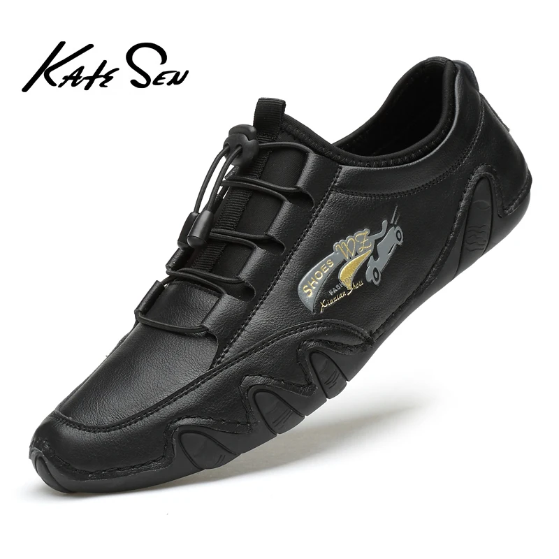 

Fashion casual men's leather shoes High-quality comfortable soft-soled loafers Breathable non-slip flat driving shoes big size