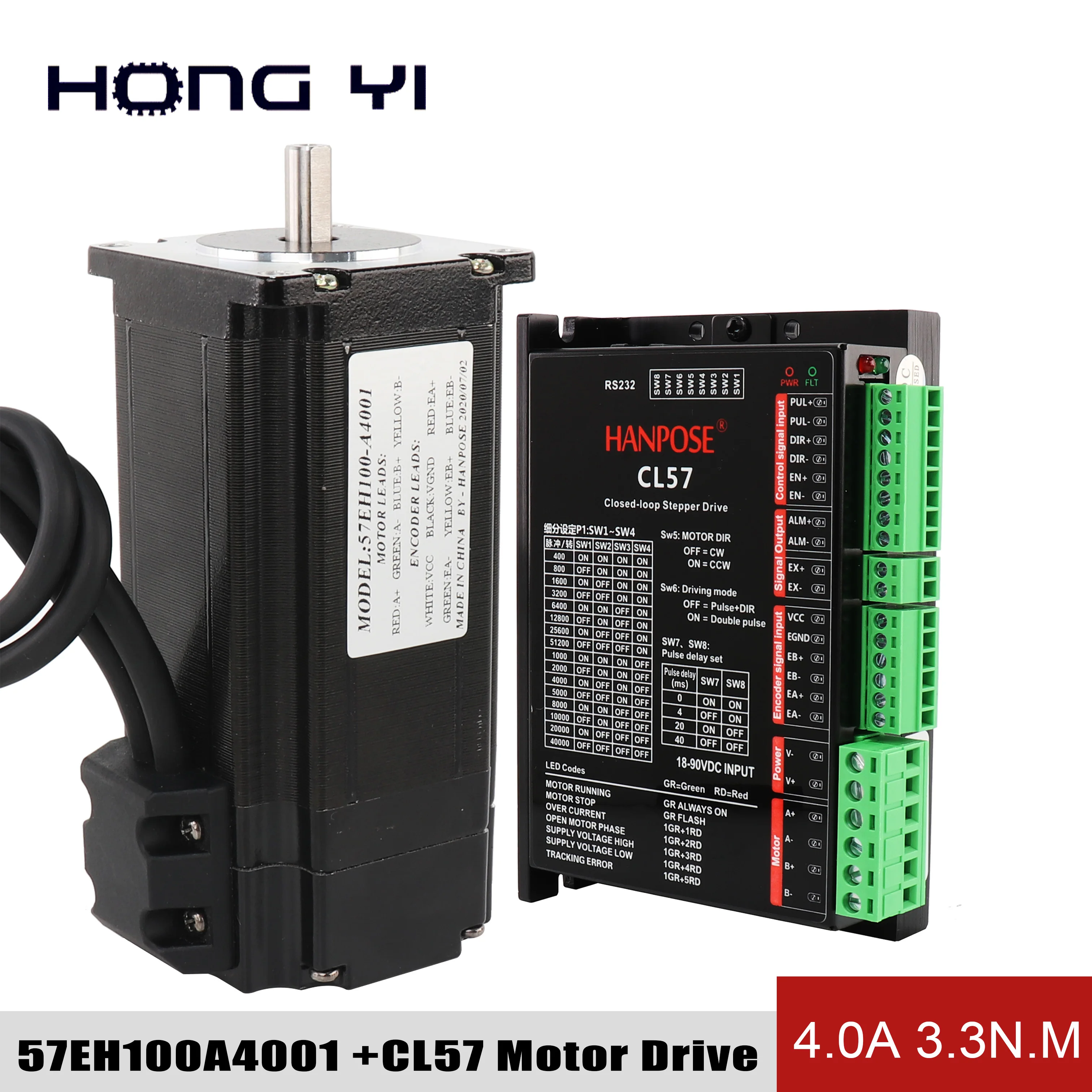 Серводвигатель с замкнутым контуром Nema23 57EH100A4001 + CL57 Drive 57 шаговый двигатель для 3D
