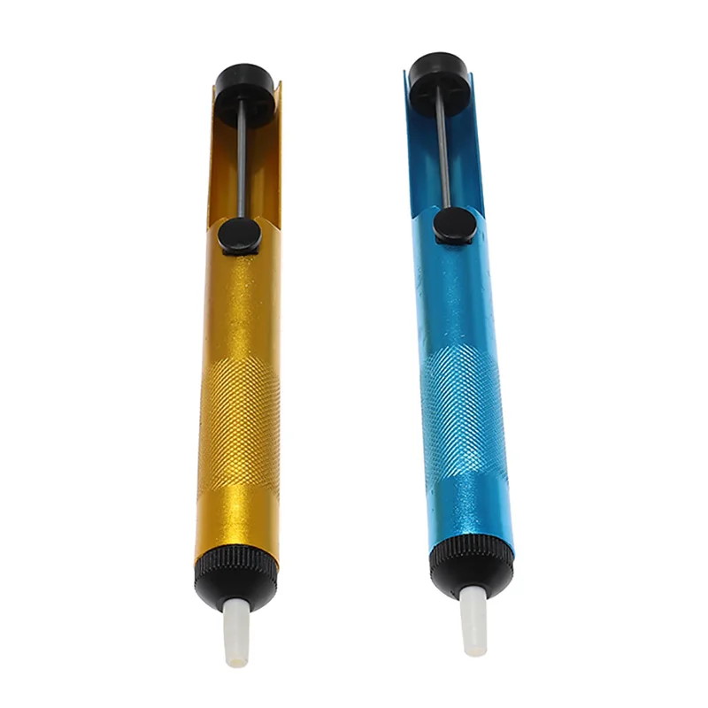 

Blue/Gold Aluminum Material Desoldering Pump Removal Vacuum Soldering Iron Desolder Suction Tin Pen Hand Welding Tools