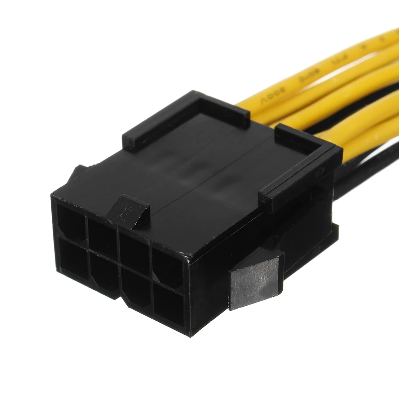 PCI-E PCIE 8p Female to 2 Port Dual 8pin 6+2p Male for BTC Miner Mining GPU Graphics Video Card Power Cable Cord 18AWG Wire 20cm
