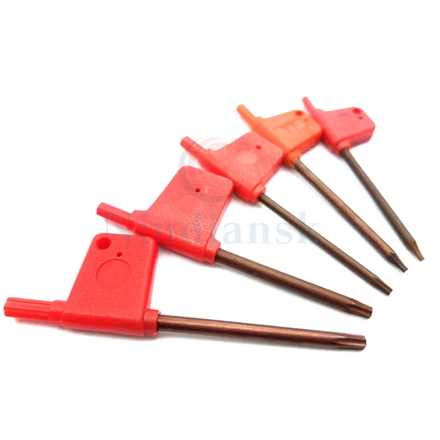 10pcs T6 T7 T8 T9 T10 T15 T20High quality Red Flag Torx