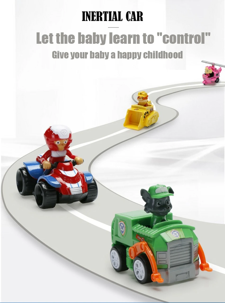 Paw Paterol, набор игрушек, фигурки, милый щенок с инерционным автомобилем, патруль, лапа, Круизер, автобус, спасательная машина, смотровая башня, игрушки для детей