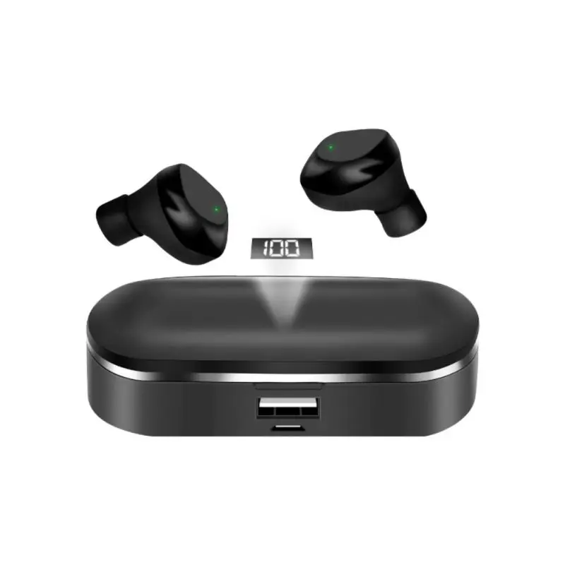 Наушники-вкладыши для Bluetooth 5,0 IPX5, водонепроницаемые, устойчивые к поту, портативный цифровой дисплей, беспроводные наушники TWS, аксессуары