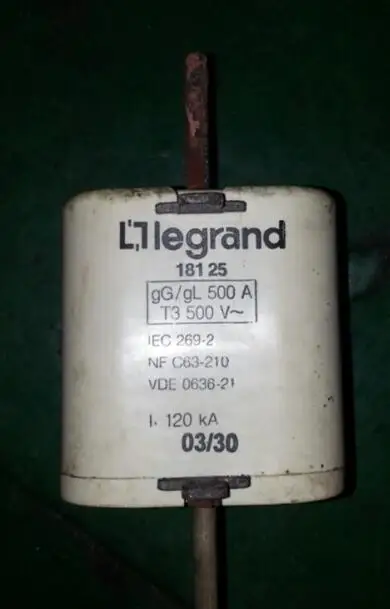 Предохранители: legrand T3 500A 500V 120KA gG 18125/T3 630A 500V 120KA gG