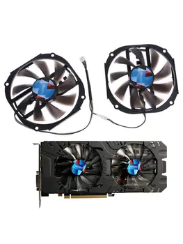 

2pcs 95mm 4gb 2048SP GPU Cooler Cooling Fan for Yeston RX480 570 580 Graphics Card Fan Replacement