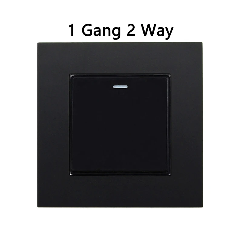1 Gang 2 Way Atlectric вкл/выкл кнопка выключателя питания 1 2 3 4 банды ЕС FR разъем питания 86 Тип Двойной тройной Четырехместный разъем ПК панель с USB портом выключатель света,переключатель,кнопки - Цвет: 1 Gang 2 Way