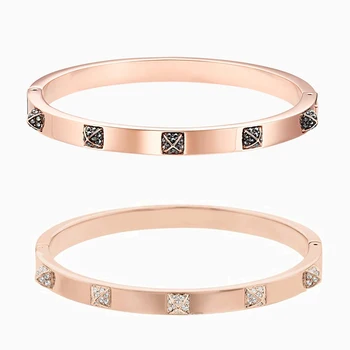 

SWA 2020 Fashion White Black Tactical Bracelet Rose Gold Bracelet Original Lady Jewelry Give Wife Birthday Romantic Gift