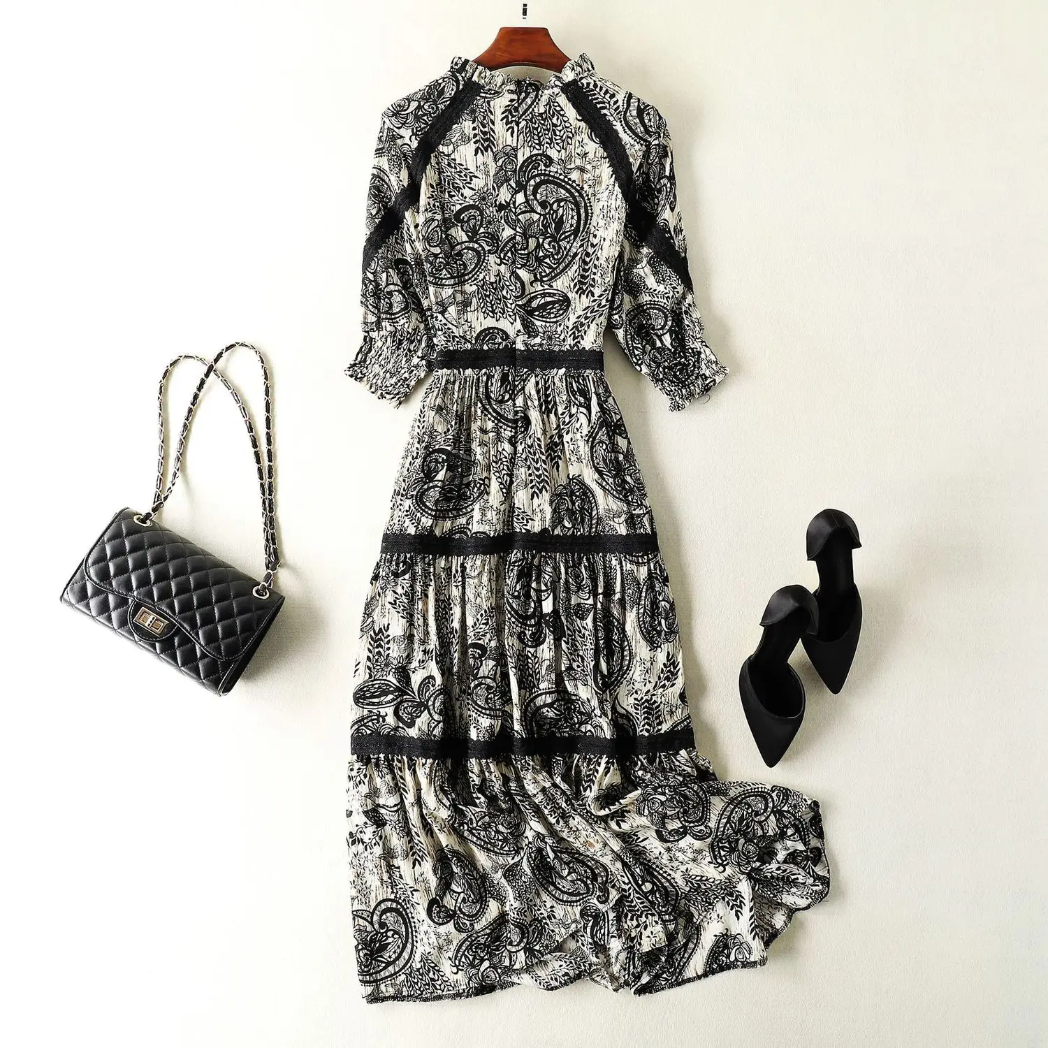 Винтажное летнее платье из натурального шелка женское элегантное макси с