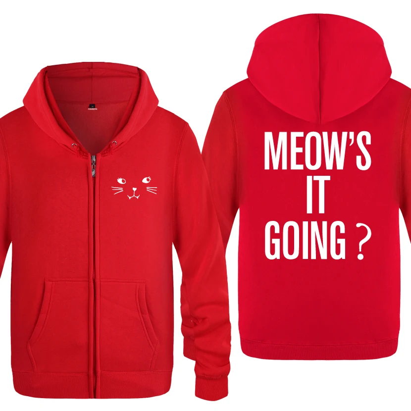 MEOW's IT GOING свитшоты с буквенным принтом Мужские мужские флисовые толстовки с капюшоном на молнии кардиганы - Цвет: HOY BAT