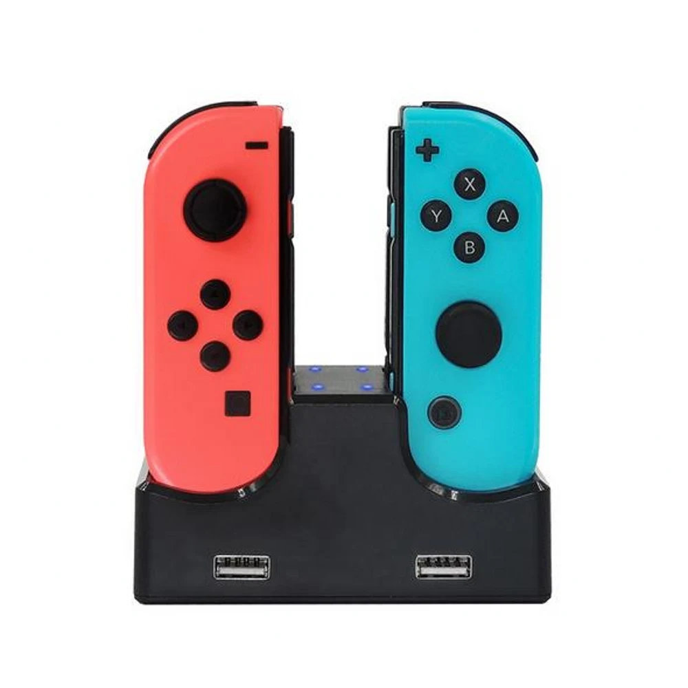 Joy-Con Charger Dock Station LED Charge Stand Holder With