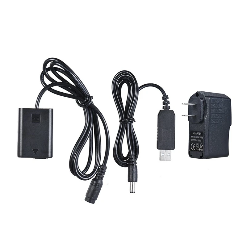 Горячая 3C-Np-Fw50 манекен Батарея+ 5V 3A Usb Мощность кабель-переходник с Мощность разъем Замена для Ac-Pw20 для sony Nex-3/5/6/7 серии