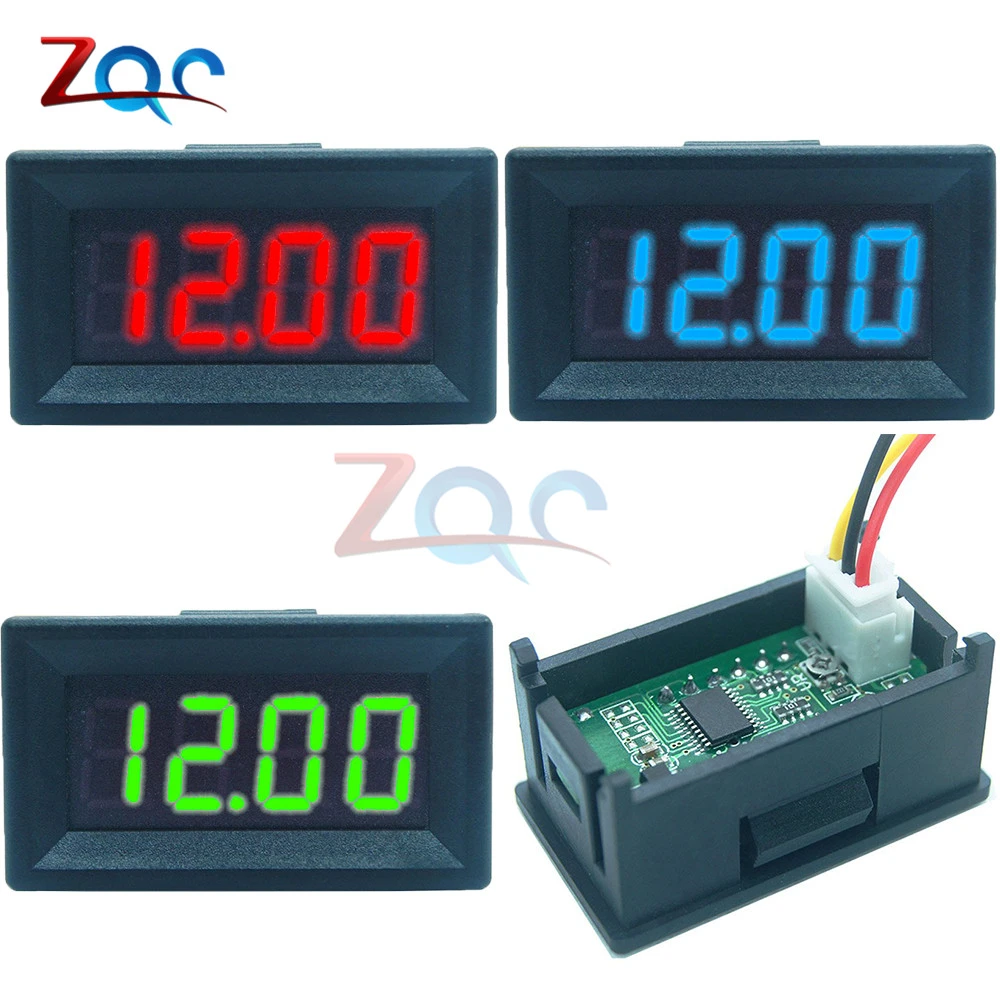 Details about  / 0.36/'/' Mini Digital Voltmeter DC 0-100V 3 wire 4 Bit Precision Voltage Meter