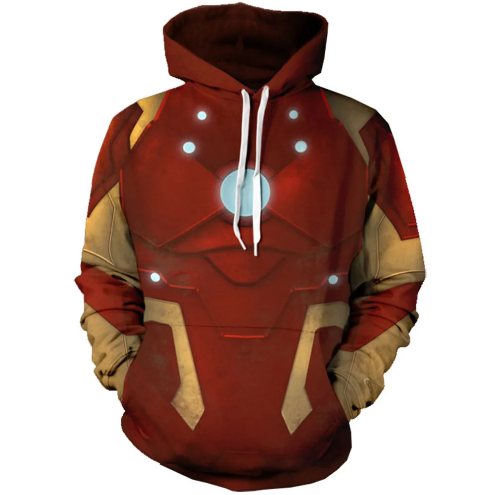 Spider Cosplay The Avengers Iron Man Thanos 3D Print Hoodie Sweater Jacket Top coat Adult men Sweatshirt Halloween Costume