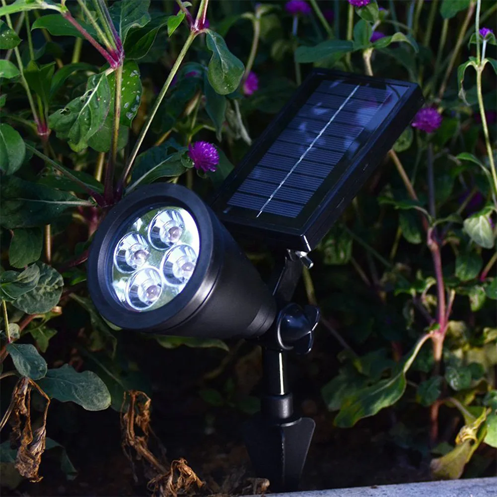 4LED домашний Солнечный газон лампа заглушка в сад стены и уличные садовые фонари