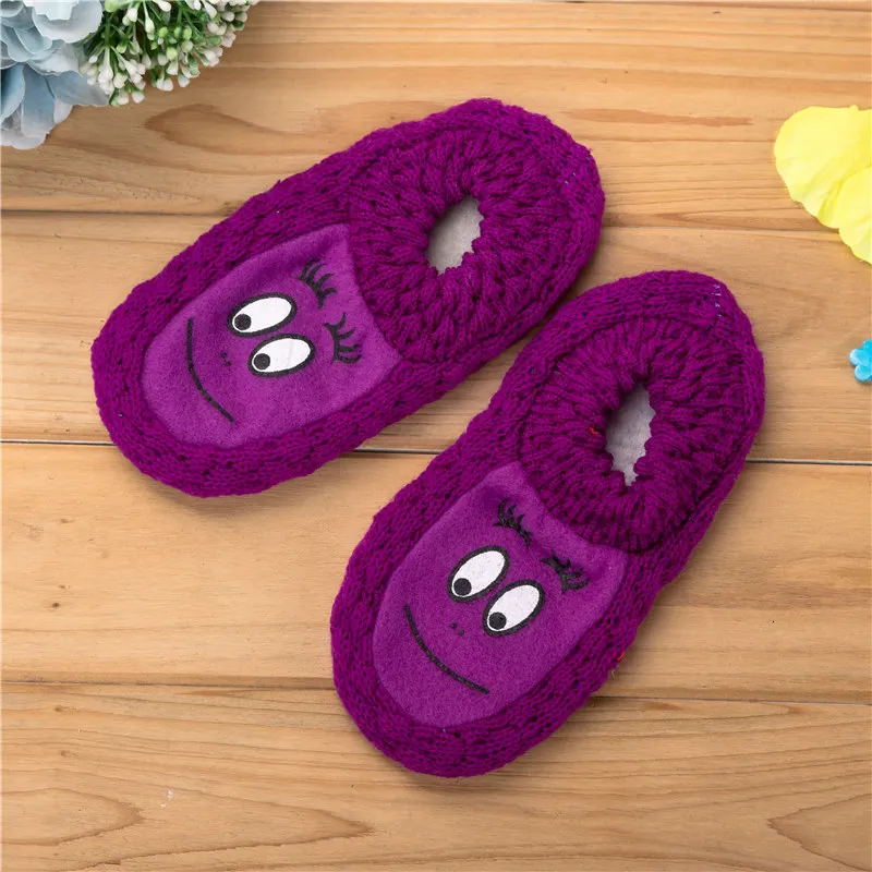 Children socks Acrylic knit floor socking non-slip glue indoor shoes smiley big eyes early education villain sweat sox gloves