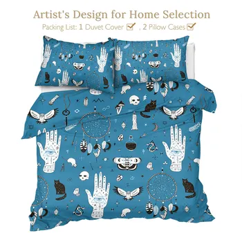 BeddingOutlet Witchcraft Bedding Set Magic Skull Duvet Cover Dreamcatcher Bed Cover Hippie Home Decor Witchery Gothic Bedspread 1