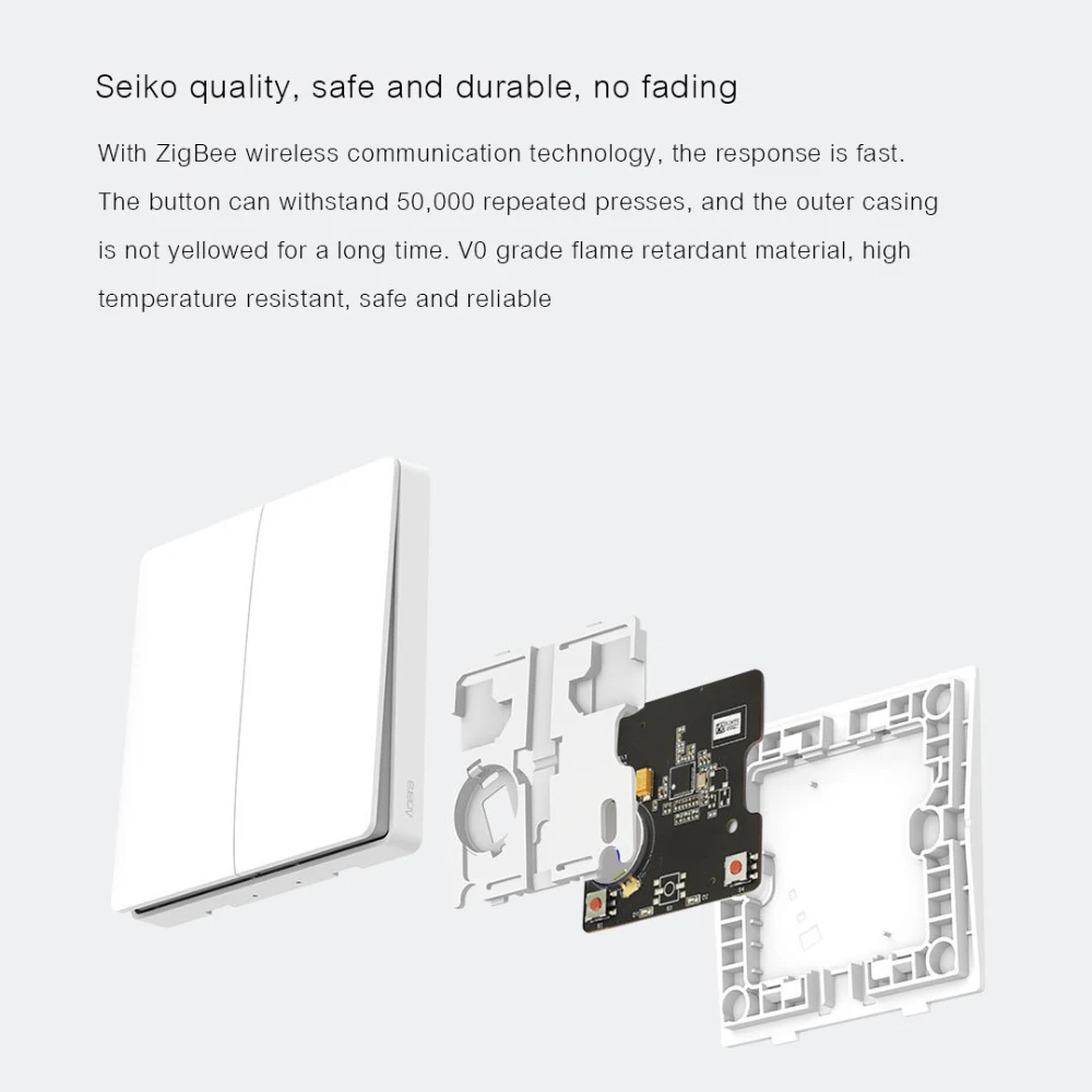 International Version Aqara Smart Switch Light Remote Control ZiGBee wifi Wireless Key Wall Switch work with mijia Mi Home APP