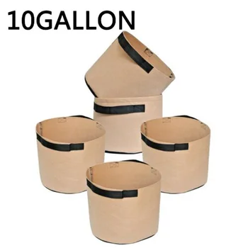 

5pcs Non-woven Nursery Grow Bag Fruit Planting Flower Pots 2/3/5/7/10 Hanging Baskets Gallon Garden Pots & Planters