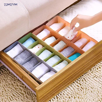 

multifunctional Underwear Storage Box For Ties Socks Shorts Bra Underwear Organizer Divider Drawer Lidded Closet Organizer