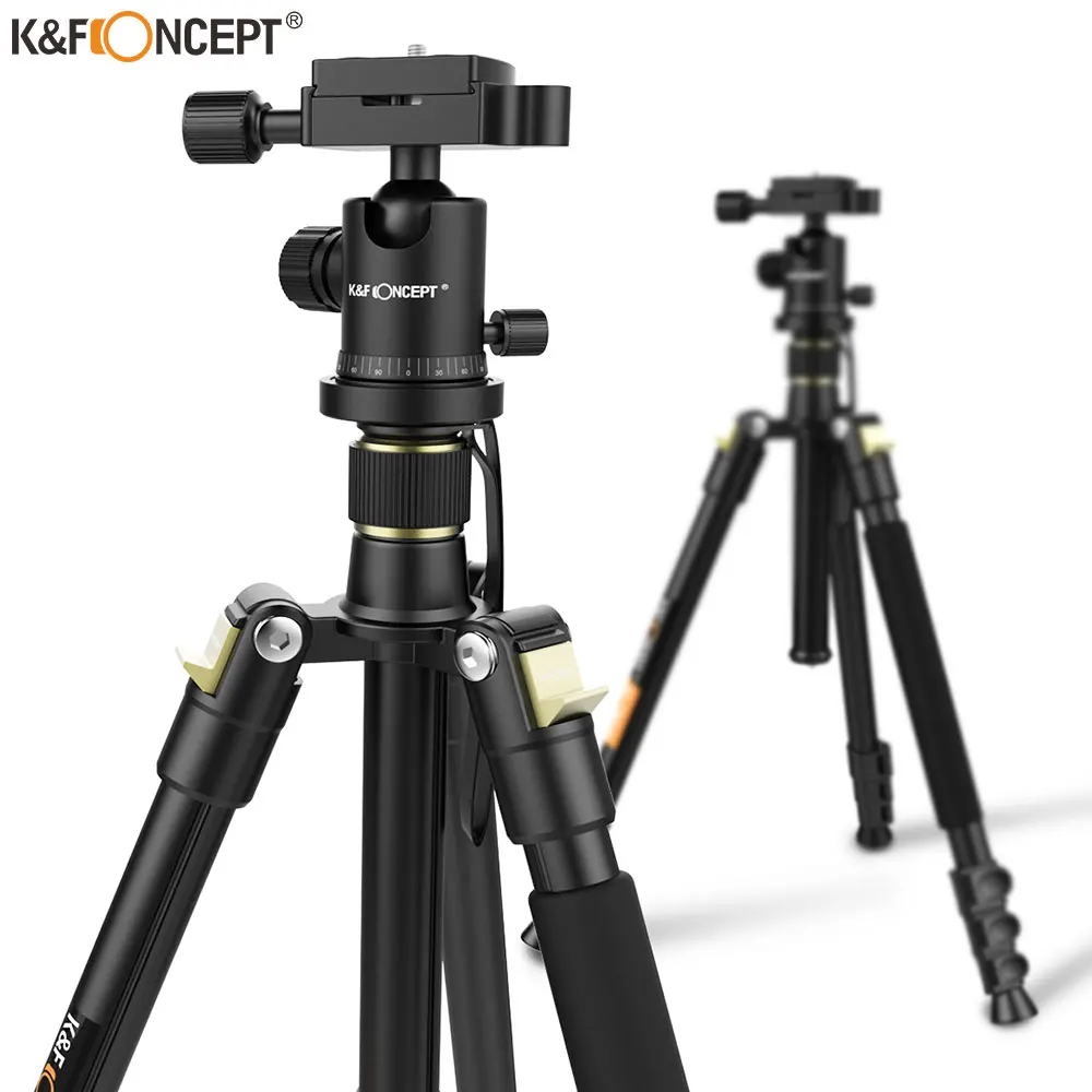 Портативный профессиональный штатив K & F CONCEPT TM2324 62 дюйма для цифровой зеркальной
