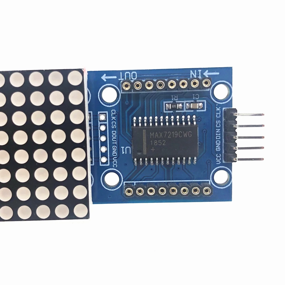 Generic MAX7219 LED Microcontroller Dot Matrix Module Microcontroller 4 ...