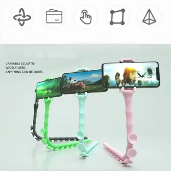 

Silicone Caterpillar Lazy Mobile Phone Holder 360 Degrees Whirling Random Deformation Shoot Navigation
