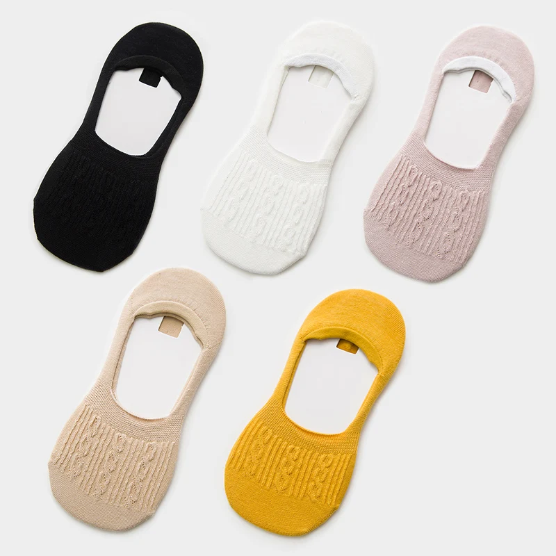 Lot de 5 paires de chaussettes en coton à coupe basse pour femme