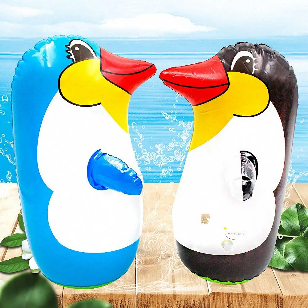 

36cm Inflatable Penguin Tumbler Children Inflatable Animal Balloon Educational Toy Water Fun Game Cognitive Toy Penguin For Kids