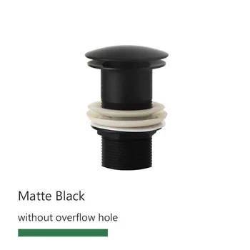 ห้องน้ําอ่างล้างหน้า Pop Up ท่อระบายน้ําเสียห้องน้ําก๊อกน้ําอุปกรณ์เสริมทองเหลือง Matt สีดํา/Chrome/Rose Gold/Brushed Gold 27