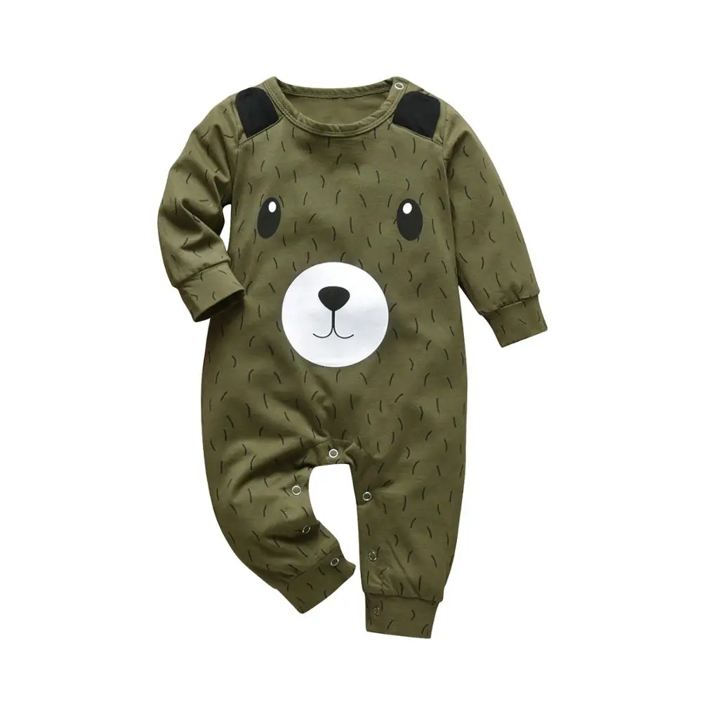 Newborn Baby Boys Girls Romper Cartoon Print Cotton Long Sleeve Jumpsuit Infant Clothing Pajamas Toddler Baby Clothes Outfits best Baby Bodysuits Baby Rompers