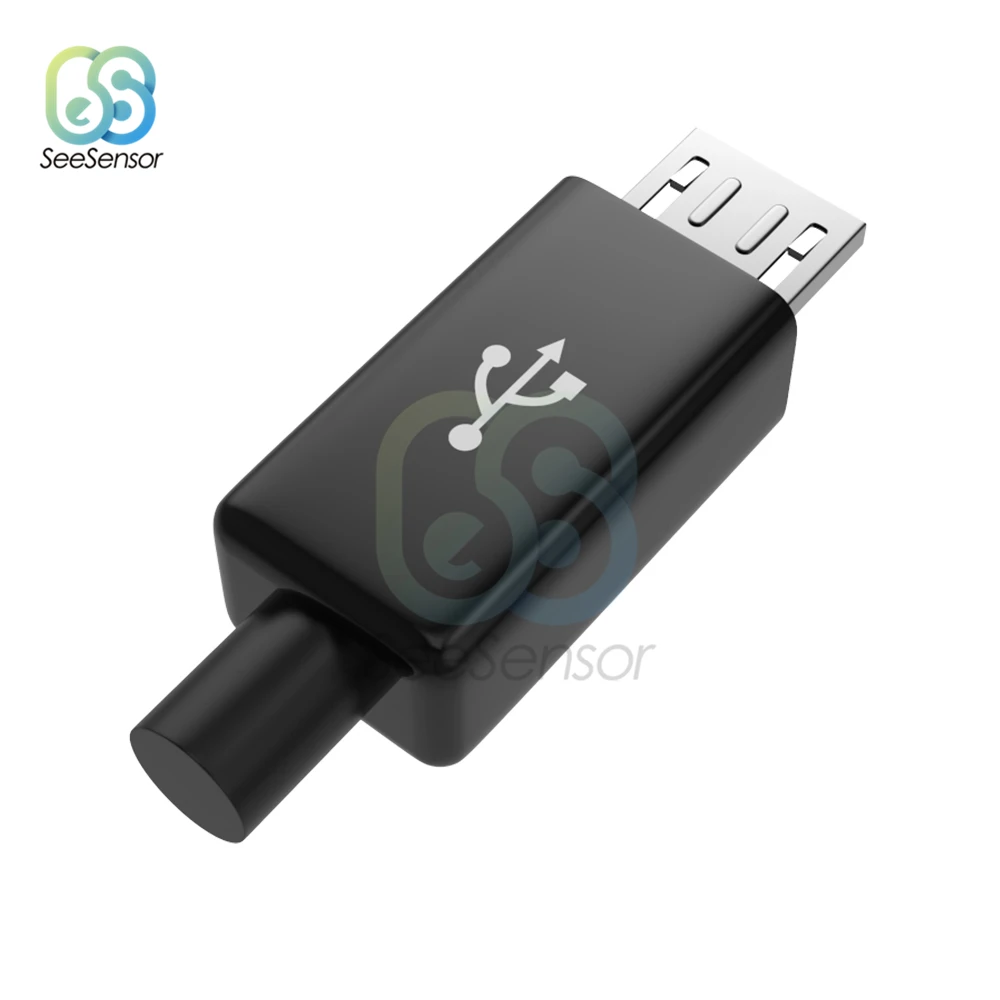 10 шт./лот штекер Micro USB черный сварочный кабель для передачи данных OTG линейный