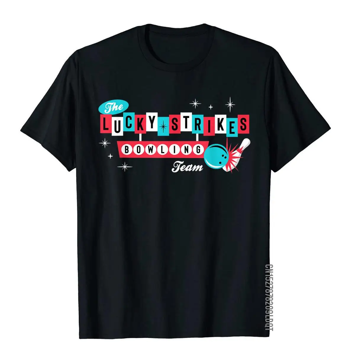 Lucky Strikes Bowling Team Retro Men Women Or Kids Tshirt T Shirt