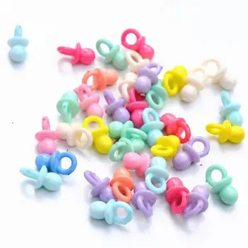 

100 Pcs Pink Acrylic Baby Pacifiers Baby Shower Decoration Table Scatter