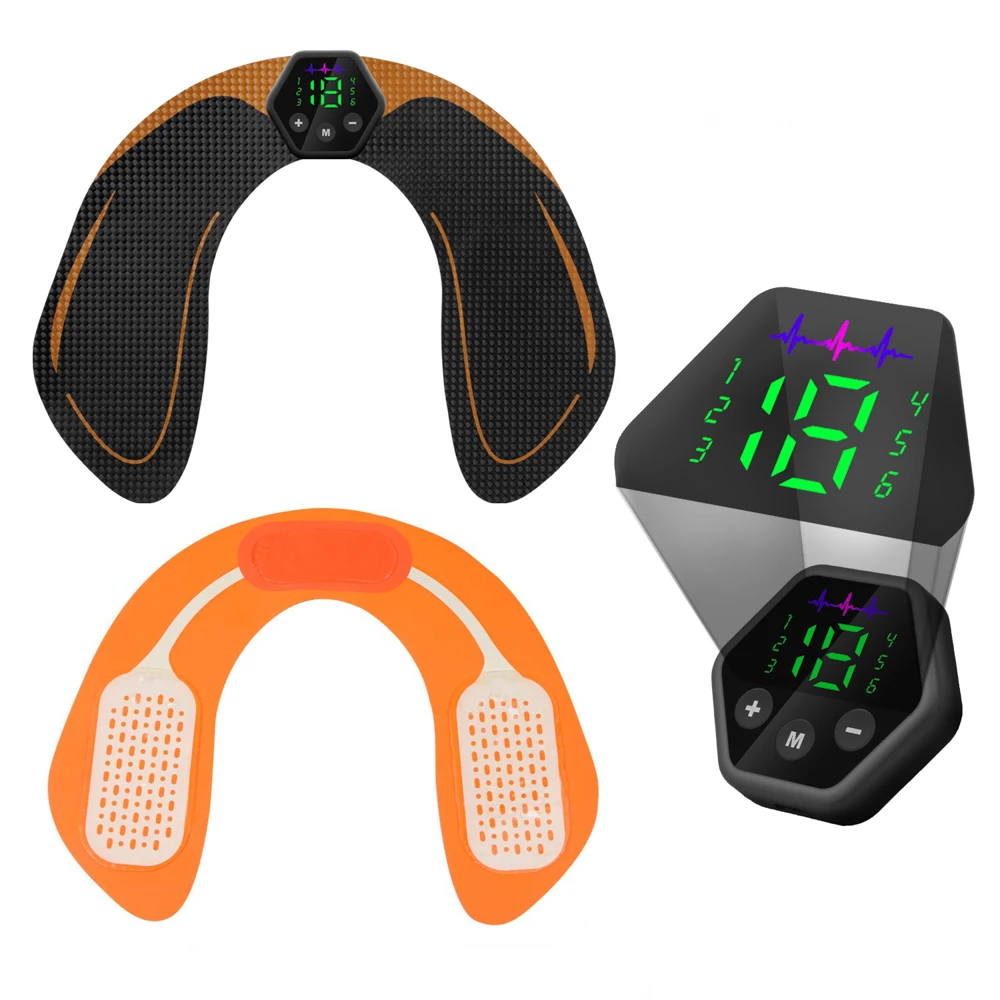 Muscle Stimulator USB/Battery Muscle Stimulator EMS Abdominal Hip Trainer LCD Display Toner Abs FitnessTraining Home Gym Weight Loss Body Slimming