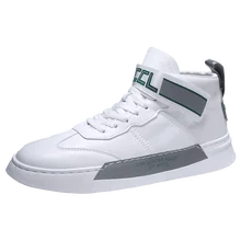 Г. Весенняя мужская повседневная обувь износостойкая обувь с высоким берцем мужские кроссовки на шнуровке, трендовая мужская обувь на плоской подошве дышащая мужская YGb-A011 на плоской подошве