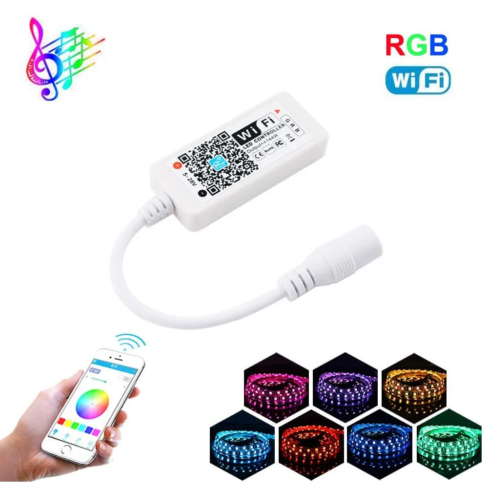 

C15 Wifi LED RGB Controler DC12V MIni Wifi RGB LED Controller for RGB LED Strip wifi control led touch controller