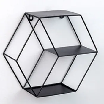 

Hexagon Wall Mount Shelf Floating Shelf Bookshelf Ledge Rack Storage Home Decor