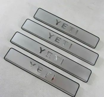 

High quality stainless steel Scuff Plate/Door Sill Protector Sticker Car Styling For 2013 Skoda Yeti