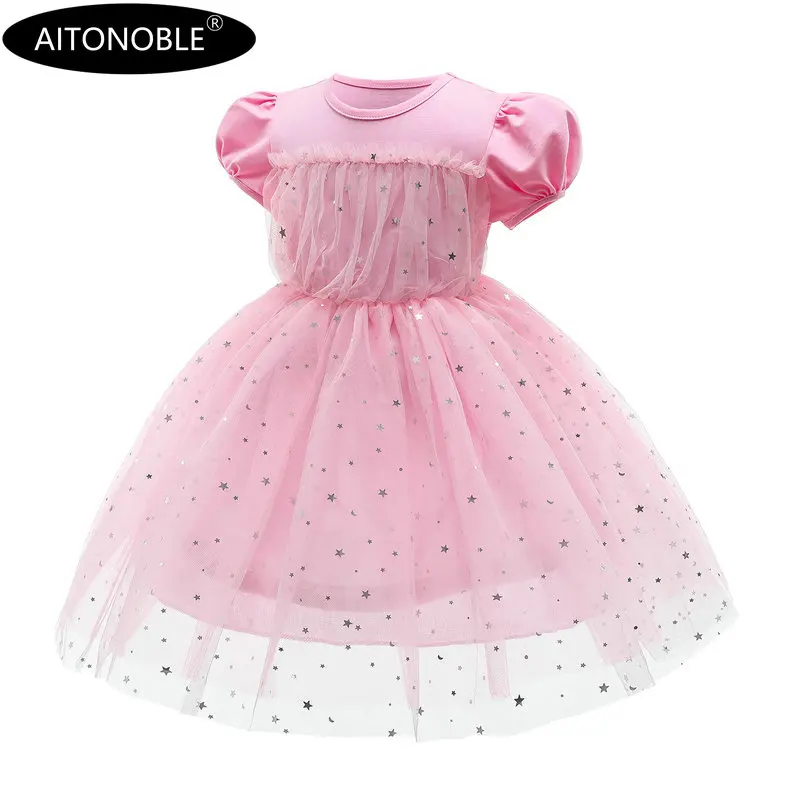 Aitonoble Summer New Costume Gilrs Dress Girl's Dress Princess KidsSkirt Cosplay For Girls With a Gift Bag