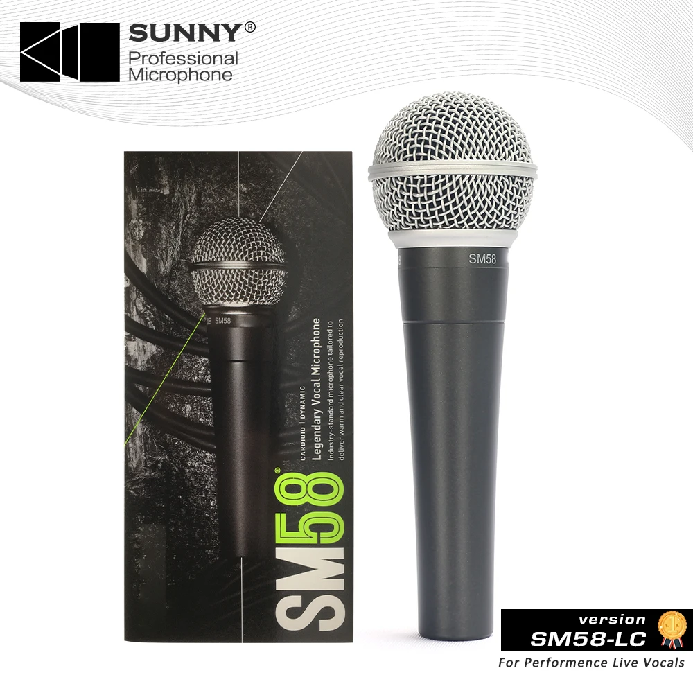 New Package SM58S Vocal Dynamic SM58-LC SM 58 Cardioid microphone shure Mic for Karaoke Live Vocals Stage Studio | Электроника