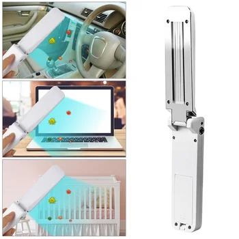 

USB Folding Disinfection UV Lamp Home Living Room LED Ultraviolet Sterilization Germicidal Bacterial Disinfect Light 254nm Wave