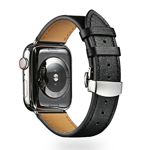 Бабочка Туфли с ремешком и пряжкой для наручных часов Iwatch, 4/3/2/1 ремешок для наручных часов Apple Watch, версии 3, 4 года группа 44 мм 40 мм, 42 мм, 38 мм, версия ремень из натуральной кожи браслет - Цвет ремешка: 9