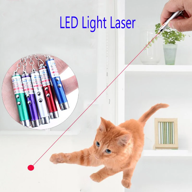 

1pcs LED Light Cat Rod Laser Toy Pet Interactive pet Cat free shipping